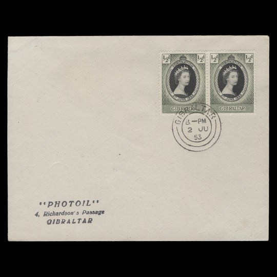 Gibraltar 1953 Coronation first day cover