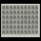 Gibraltar 1953 (MNH) ½d Coronation plate 1A–5A pane of 60 stamps