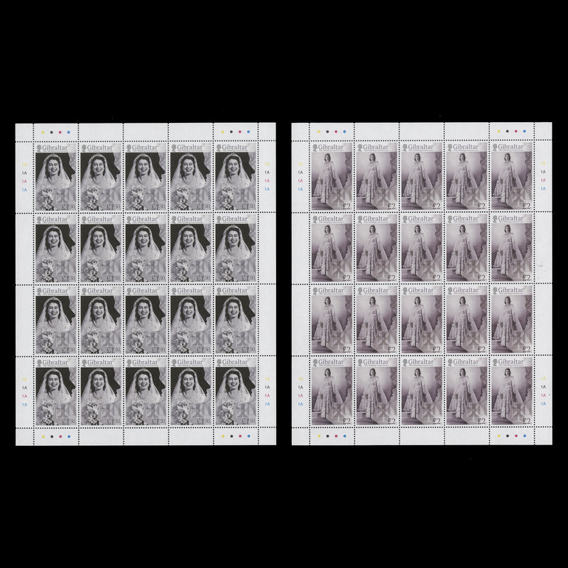 Gibraltar 2017 (MNH) Royal Wedding Anniversary sheets of 20 stamps