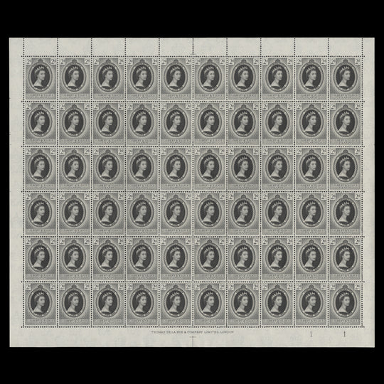 Gilbert & Ellice Islands 1953 (MNH) 2d Coronation plate 1–1 sheet of 60 stamps