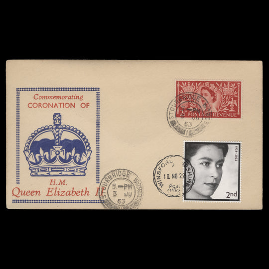 Great Britain 1953 Coronation/2022 Commemoration double-dated first day cover