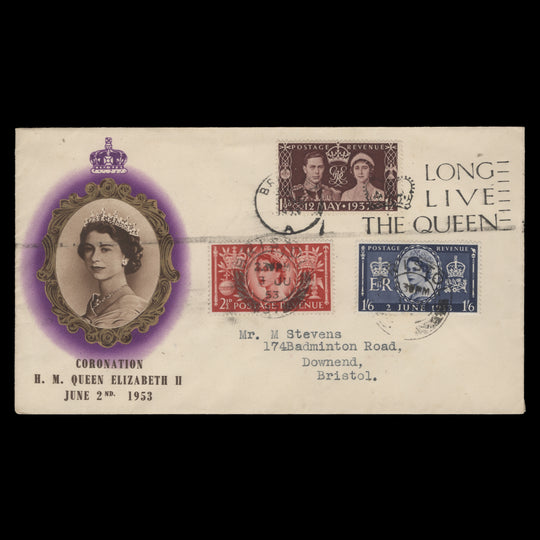 Great Britain 1953 Coronation first day cover, BRISTOL