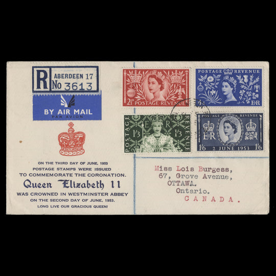 Great Britain 1953 Coronation first day cover, ESSLEMONT AVE