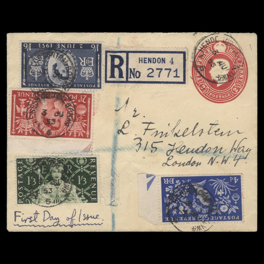 Great Britain 1953 Coronation first day cover, HENDON CENTRAL
