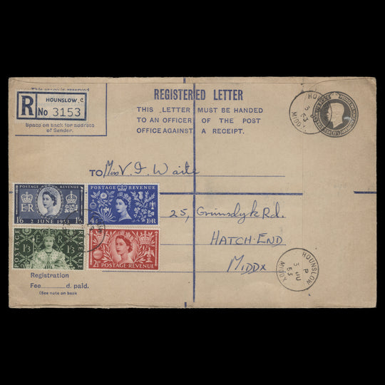 Great Britain 1953 Coronation first day cover, HOUNSLOW