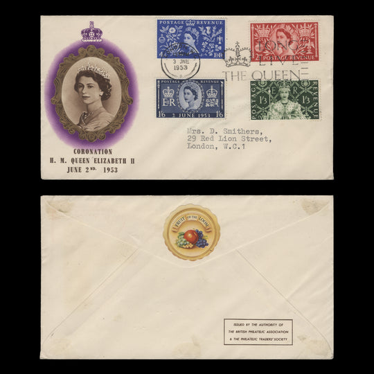 Great Britain 1953 Coronation first day cover, LONDON WC