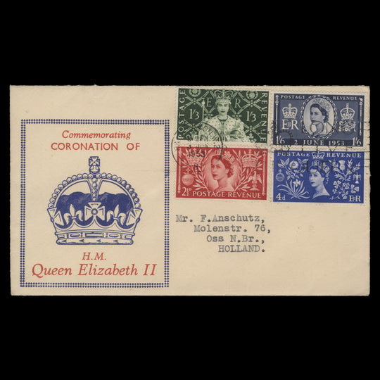 Great Britain 1953 Coronation first day cover, PADDINGTON