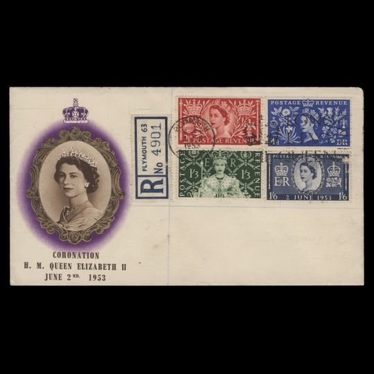 Great Britain 1953 Coronation first day cover, PLYMOUTH