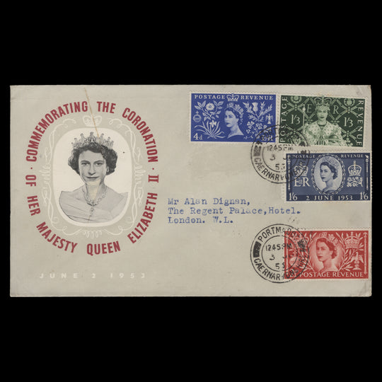 Great Britain 1953 Coronation first day cover, PORTMADOC