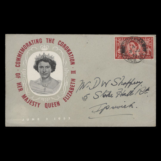 Great Britain 1953 Coronation first day cover, TUDDENHAM