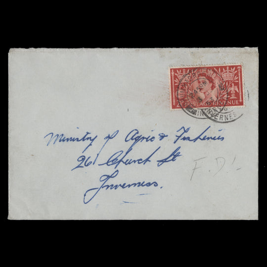 Great Britain 1953 (FDC) 2½d Coronation, DRUMNADROCHIT