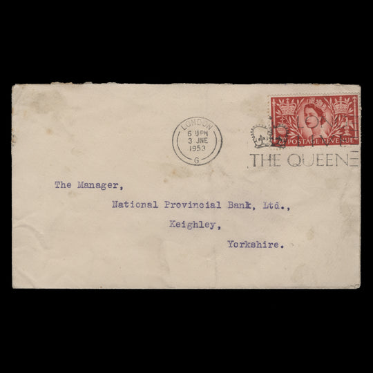 Great Britain 1953 (FDC) 2½d Coronation, LONDON