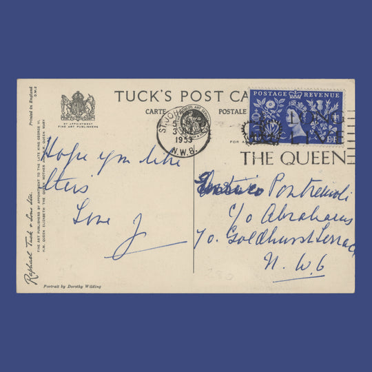 Great Britain 1953 (FDC) 4d Coronation, St JOHNS WOOD