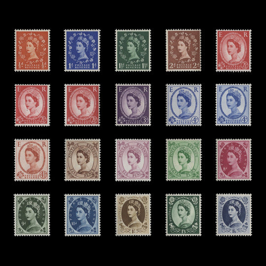 Great Britain 1958-63 (MNH) Wilding Definitives, multiple crowns watermark
