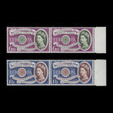 Great Britain 1960 (Variety) CEPT pairs with blurred 'E' flaw