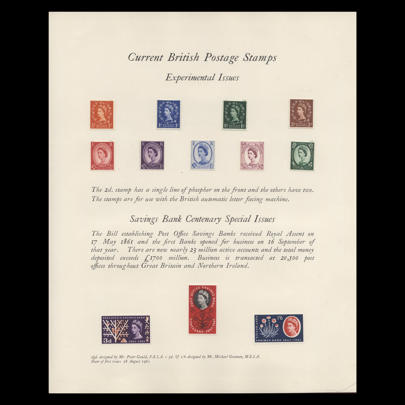 Great Britain 1961 CEPT, Torquay presentation folder