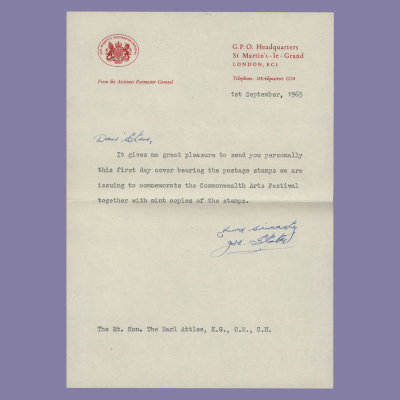 Great Britain 1965 Commonwealth Arts Festival presentation folder