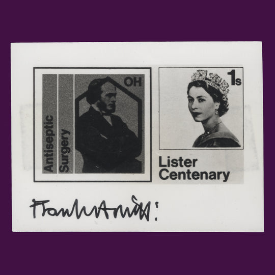 Great Britain 1965 Lister Centenary photographic proof signed by Frank Ariss