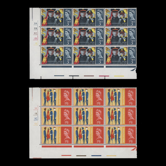 Great Britain 1965 (MLH) Salvation Army ordinary cylinder blocks