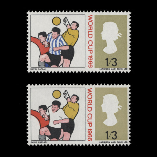 Great Britain 1966 (Variety) 1s3d World Cup Football ordinary missing blue