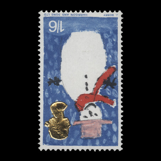 Great Britain 1966 (Variety) 1s6d Christmas ordinary single with inverted watermark