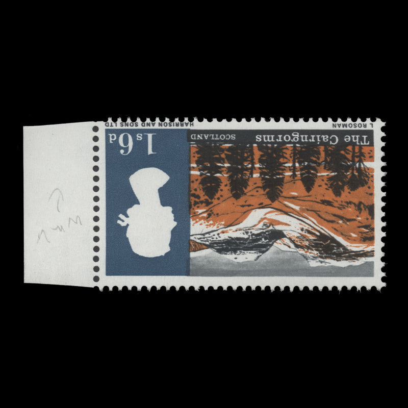 Great Britain 1966 (Variety) 1s6d Landscapes ordinary single with inverted watermark