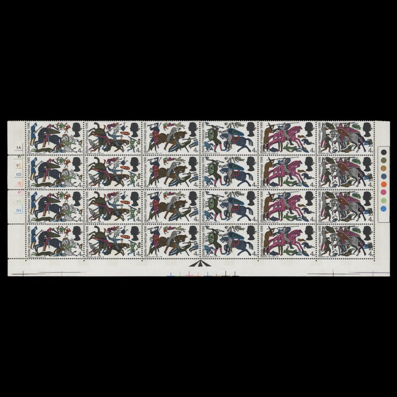 Great Britain 1966 (Variety) 4d Hastings phosphor block missing grey