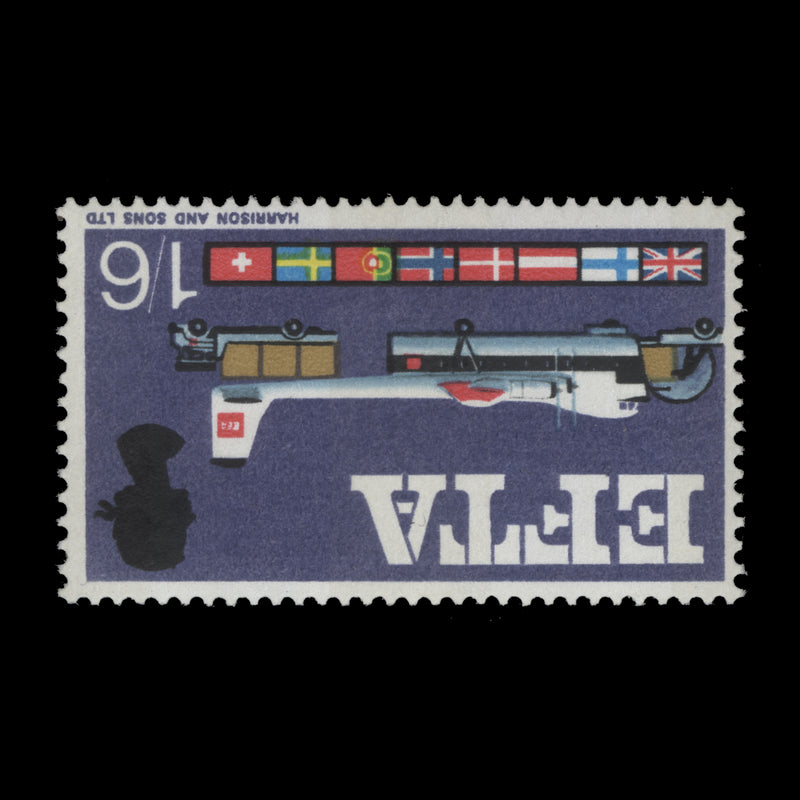 Great Britain 1967 (Variety) 1s6d EFTA phosphor with inverted watermark