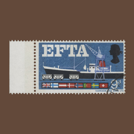 Great Britain 1967 (Variety) 9d EFTA phosphor missing brown