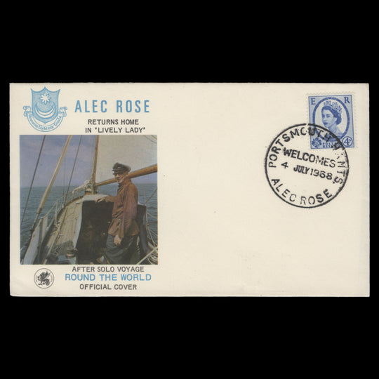 Great Britain 1968 Alec Rose's Return commemorative cover, PORTSMOUTH