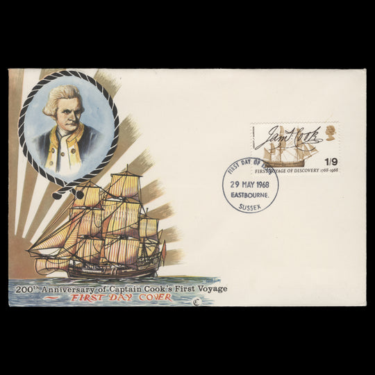 Great Britain 1968 Cook's Voyage/Anniversaries first day cover, FAREHAM