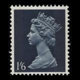 Great Britain 1968 (Variety) 1s6d single missing greenish blue, PVA gum