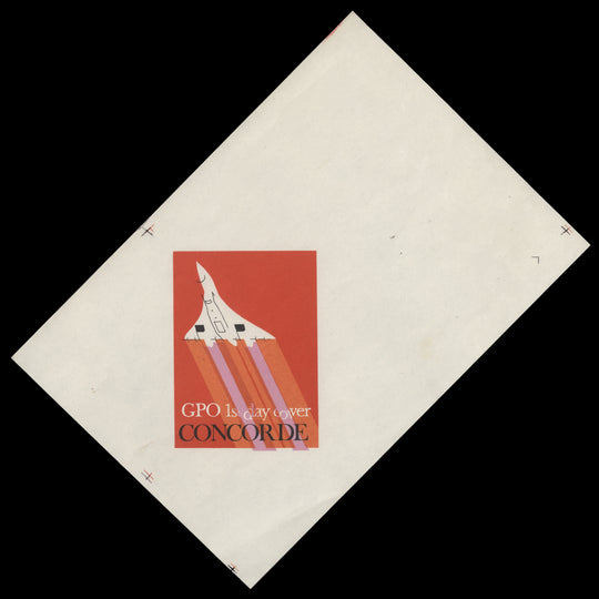Great Britain 1969 First Flight of Concorde cover artwork proof