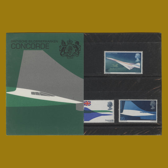 Great Britain 1969 First Flight of Concorde presentation pack in German