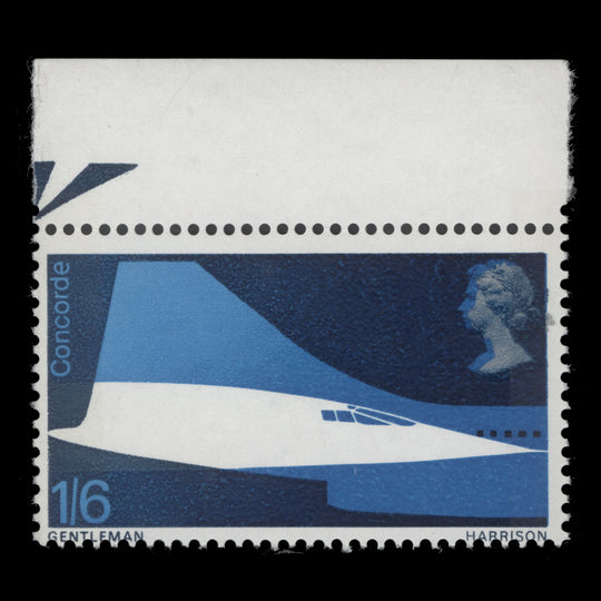 Great Britain 1969 (Variety) 1s6d First Flight of Concorde with silver shift
