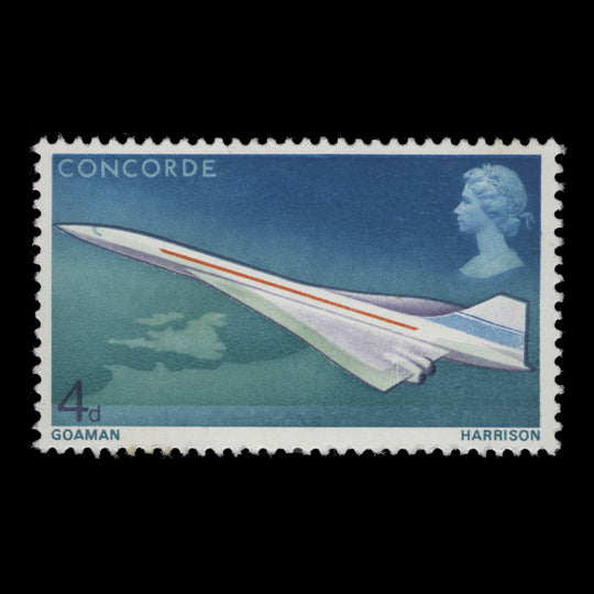 Great Britain 1969 (Variety) 4d Concorde with pale green shift
