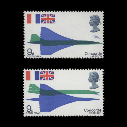 Great Britain 1969 (Variety) 9d First Flight of Concorde with emerald shift