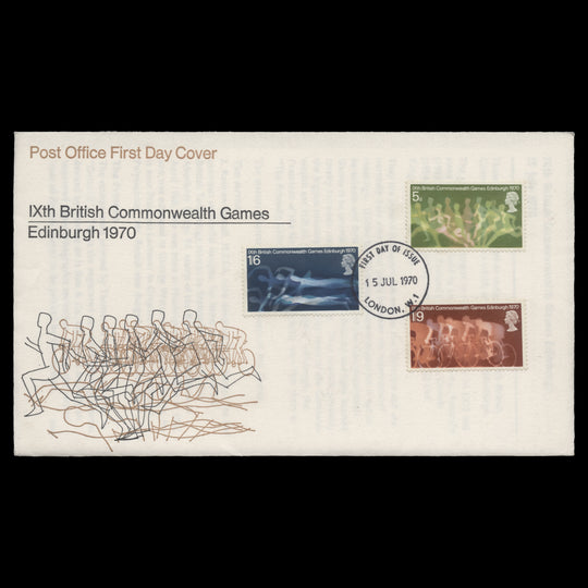 Great Britain 1970 Commonwealth Games first day cover, LONDON W1