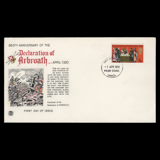 Great Britain 1970 (FDC) 5d General Anniversaries, FYLDE COAST