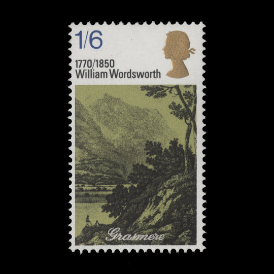 Great Britain 1970 (Variety) 1s6d Literary Anniversaries missing phosphor