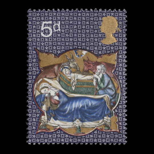 Great Britain 1970 (Variety) 5d Christmas missing phosphor