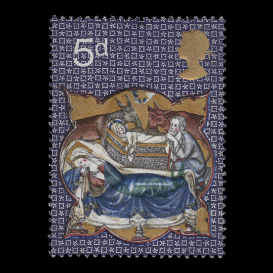 Great Britain 1970 (Variety) 5d Christmas with emerald shift