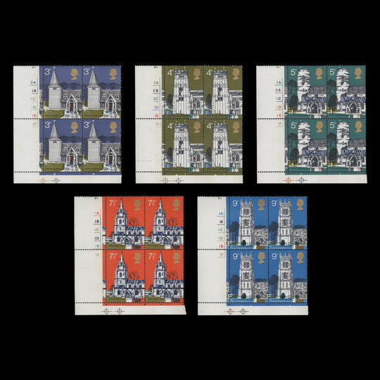 Great Britain 1972 (MLH) Village Churches cylinder blocks
