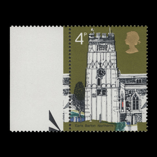 Great Britain 1972 (Variety) 4p Village Churches missing phosphor