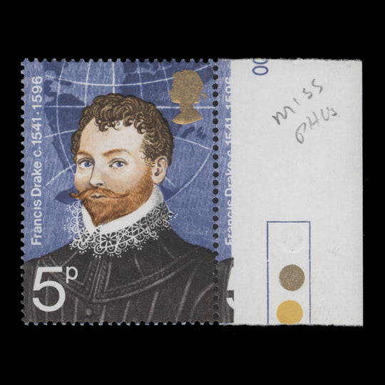 Great Britain 1972 (Variety) 5p Polar Explorers missing phosphor