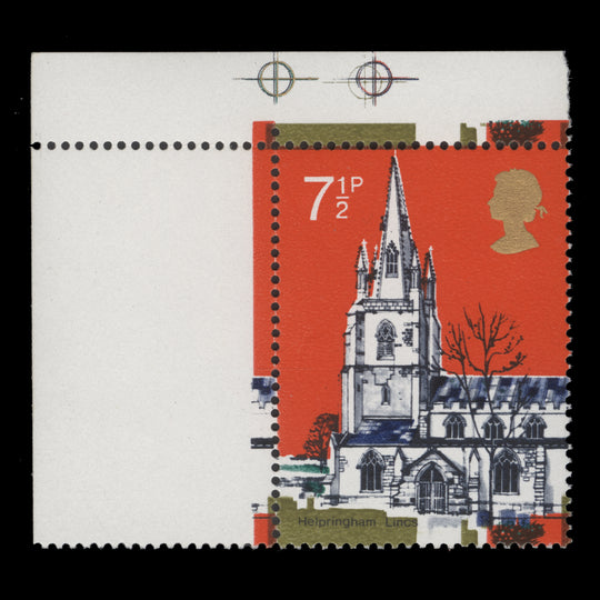 Great Britain 1972 (Variety) 7½p Village Churches missing phosphor