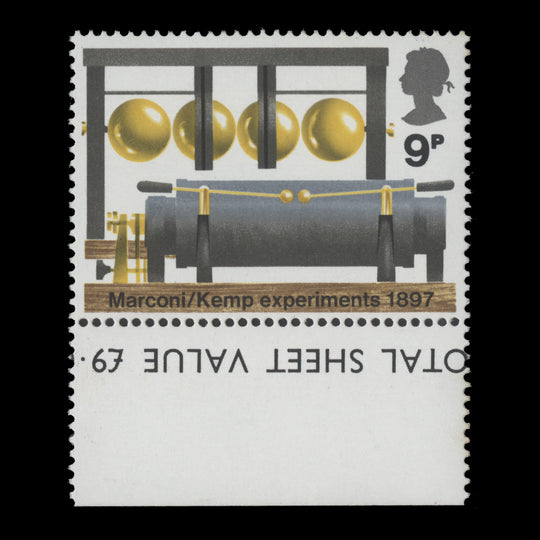 Great Britain 1972 (Variety) 9p Broadcasting Anniversaries missing phosphor