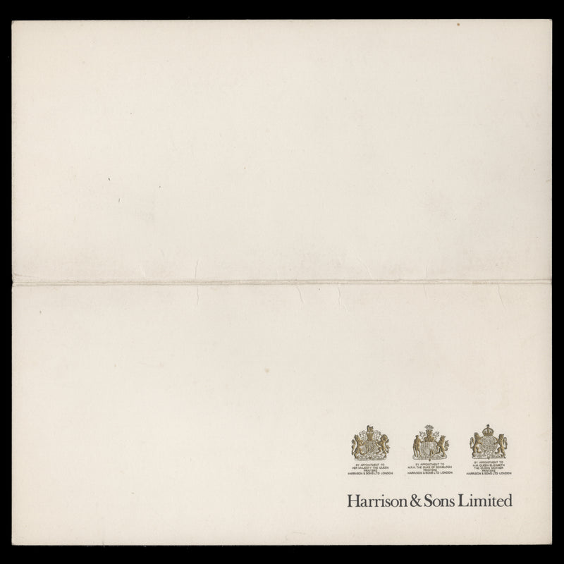 Great Britain 1975 Health & Handicap Charities presentation folder signed by designer