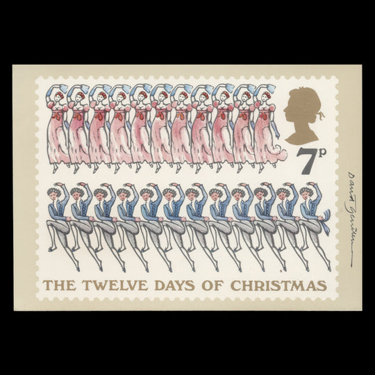 Great Britain 1977 Christmas first day PHQ card signed by designer