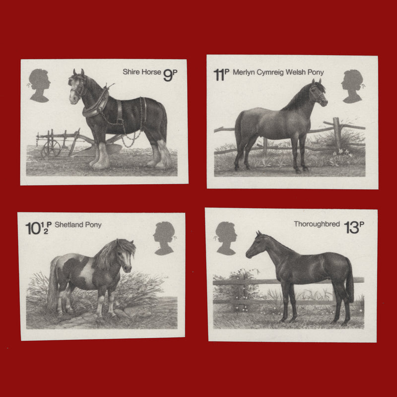 Great Britain 1978 Horses photographic proofs